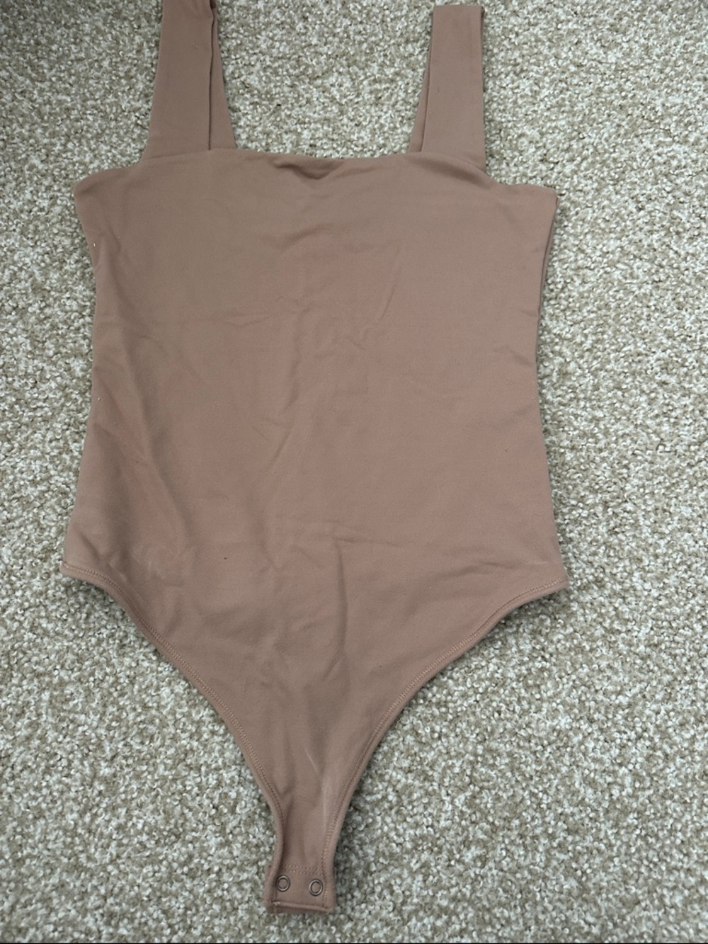Abercrombie Square Neck Tan Bodysuit